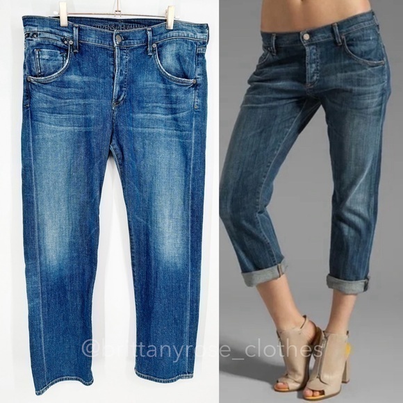CITIZENS OF HUMANITY Dylan Dropped Rise Relaxed Straight-Leg Jeans in Forever - Picture 1 of 7
